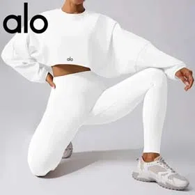 ALO sports sweatshirt women's round neck short breathable fitness yoga T-shirt (5 styles)-2570  