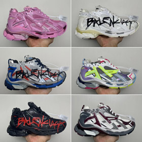 Balenciaga Round-Toe Lightweight and Comfortable Hidden-Lift Sneakers-6010  