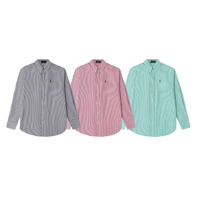 Polo Ralph Lauren Retro Loose Striped Shirt Long Sleeve-6311  