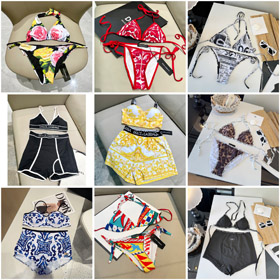 Dolce & Gabbana New Split-Piece Bikini Swimsuit Set-6450  